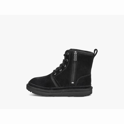 Botas UGG Harkley Criança Pretas | PT-IXRWH